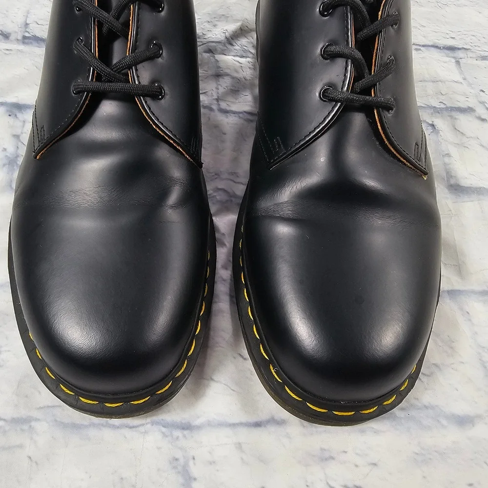 Dr Martens 1461 Oxford Shoes MENS 14 Black Smooth Leather Classic Low Top